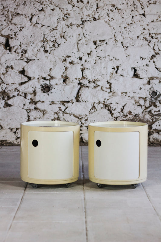 Paire de chevets Componibili par Anna Castelli pour Kartell, 1970