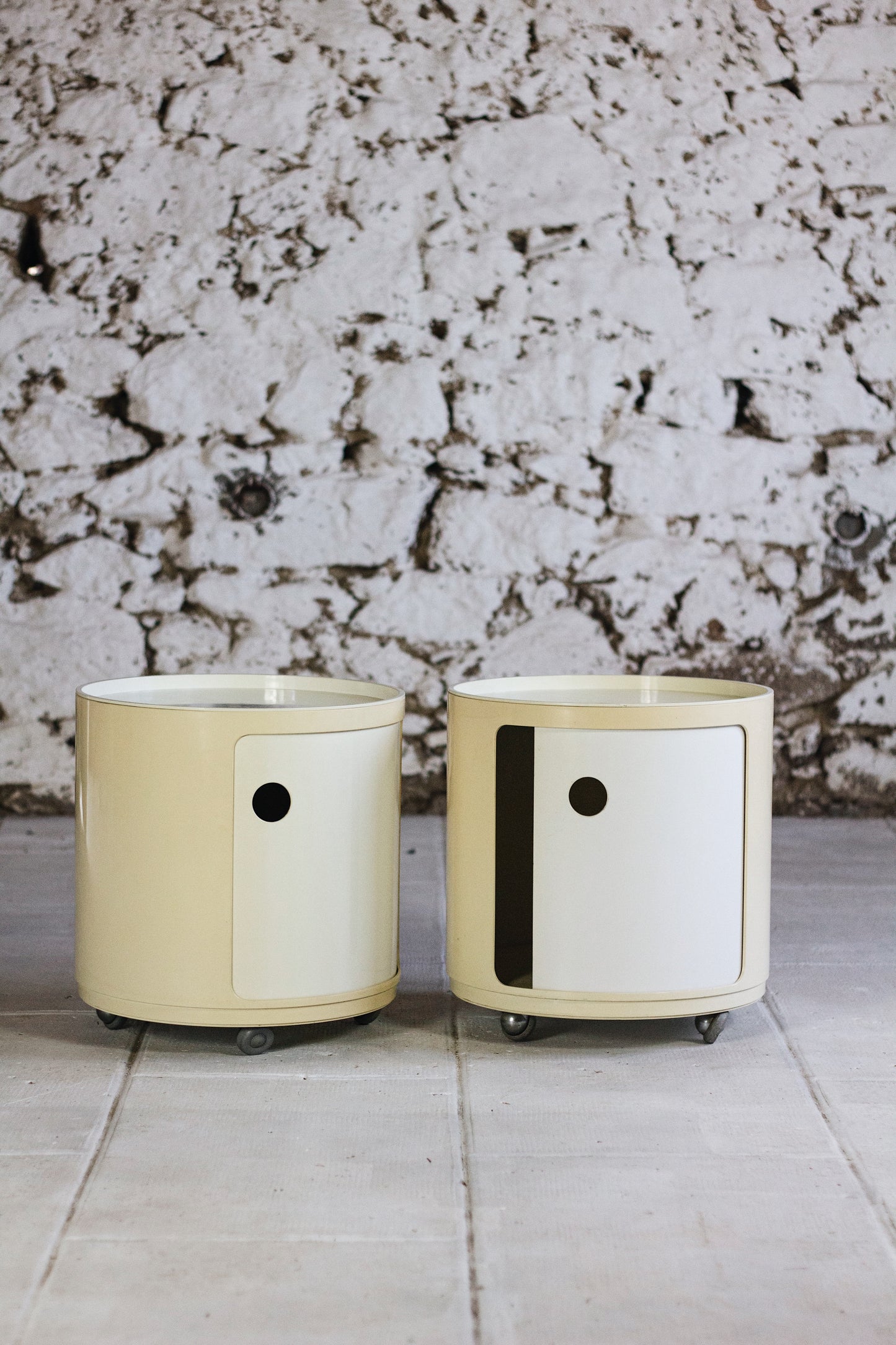 Paire de chevets Componibili par Anna Castelli pour Kartell, 1970