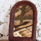 Miroir en osier tressé espagnol, 1960