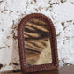 Miroir en osier tressé espagnol, 1960