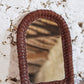 Miroir en osier tressé espagnol, 1960