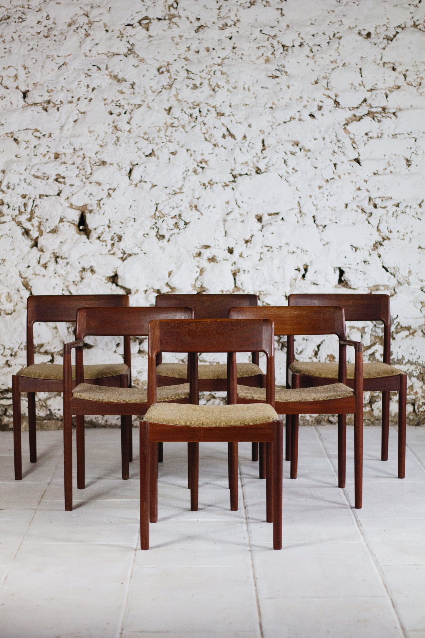 Ensemble de 4 chaises et 2 fauteuils en teck par Johannes Nørgaard pour Møbelfabrik, 1960