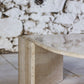 Table basse en travertin "Oeil" ou "goutte" par Roche Bobois, 1980