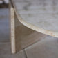 Table basse en travertin "Oeil" ou "goutte" par Roche Bobois, 1980