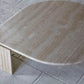 Table basse en travertin "Oeil" ou "goutte" par Roche Bobois, 1980