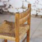 4 chaises en paille "Week-end" par Pierre Gauthier Delaye, 1950
