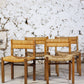 4 chaises en paille "Week-end" par Pierre Gauthier Delaye, 1950