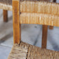 4 chaises en paille "Week-end" par Pierre Gauthier Delaye, 1950
