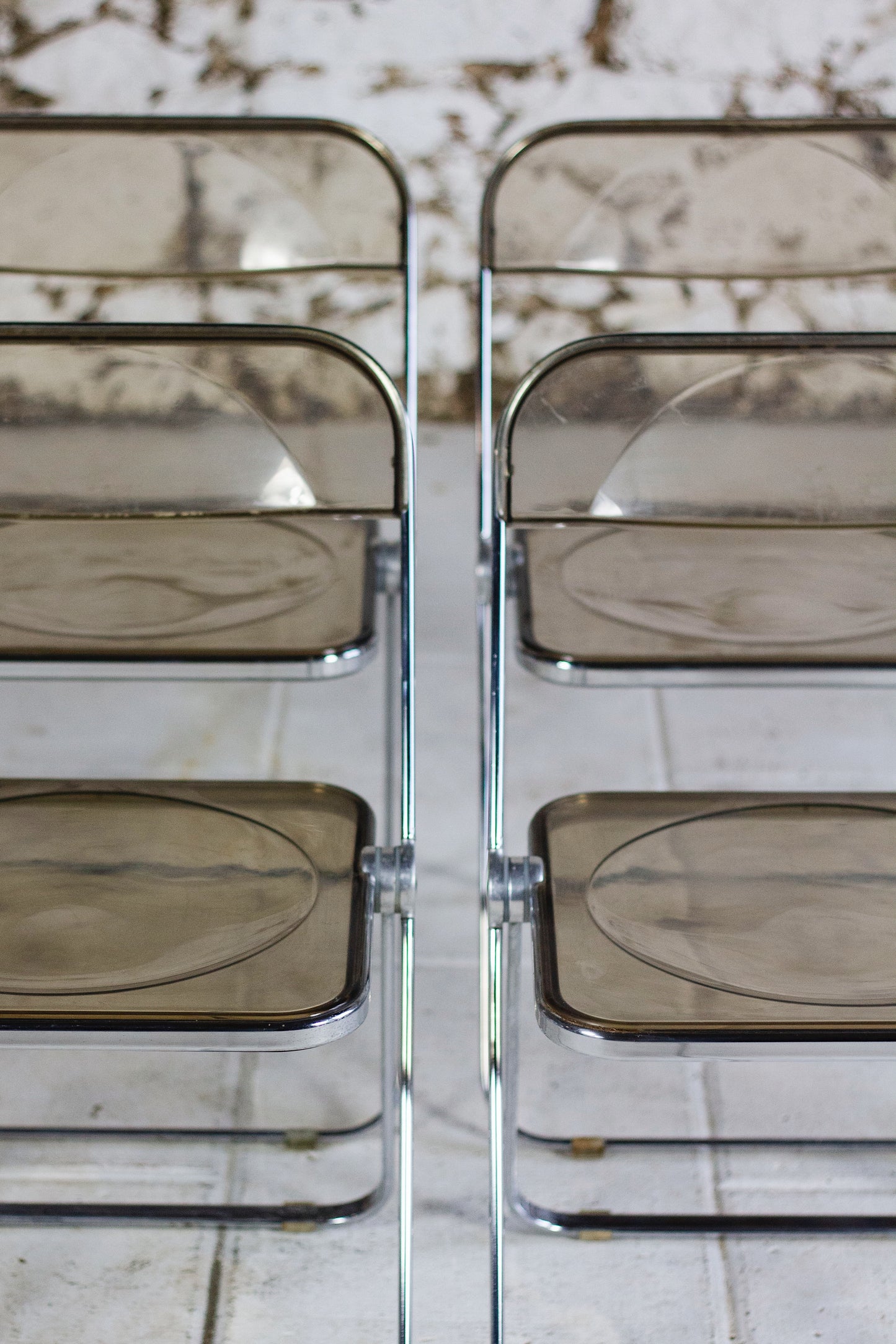 4 chaises Plia par Giancarlo Piretti pour Castelli, 1970