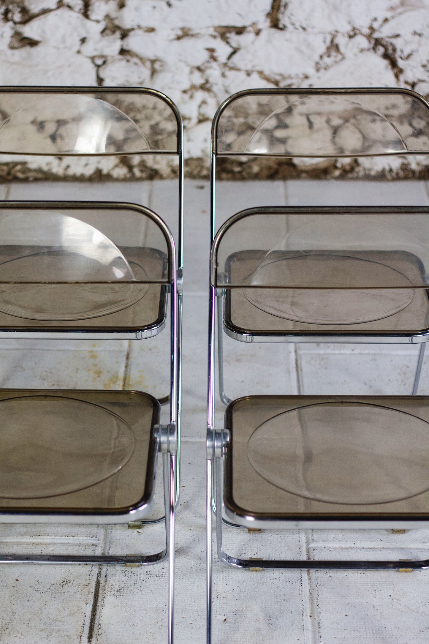 4 chaises Plia par Giancarlo Piretti pour Castelli, 1970