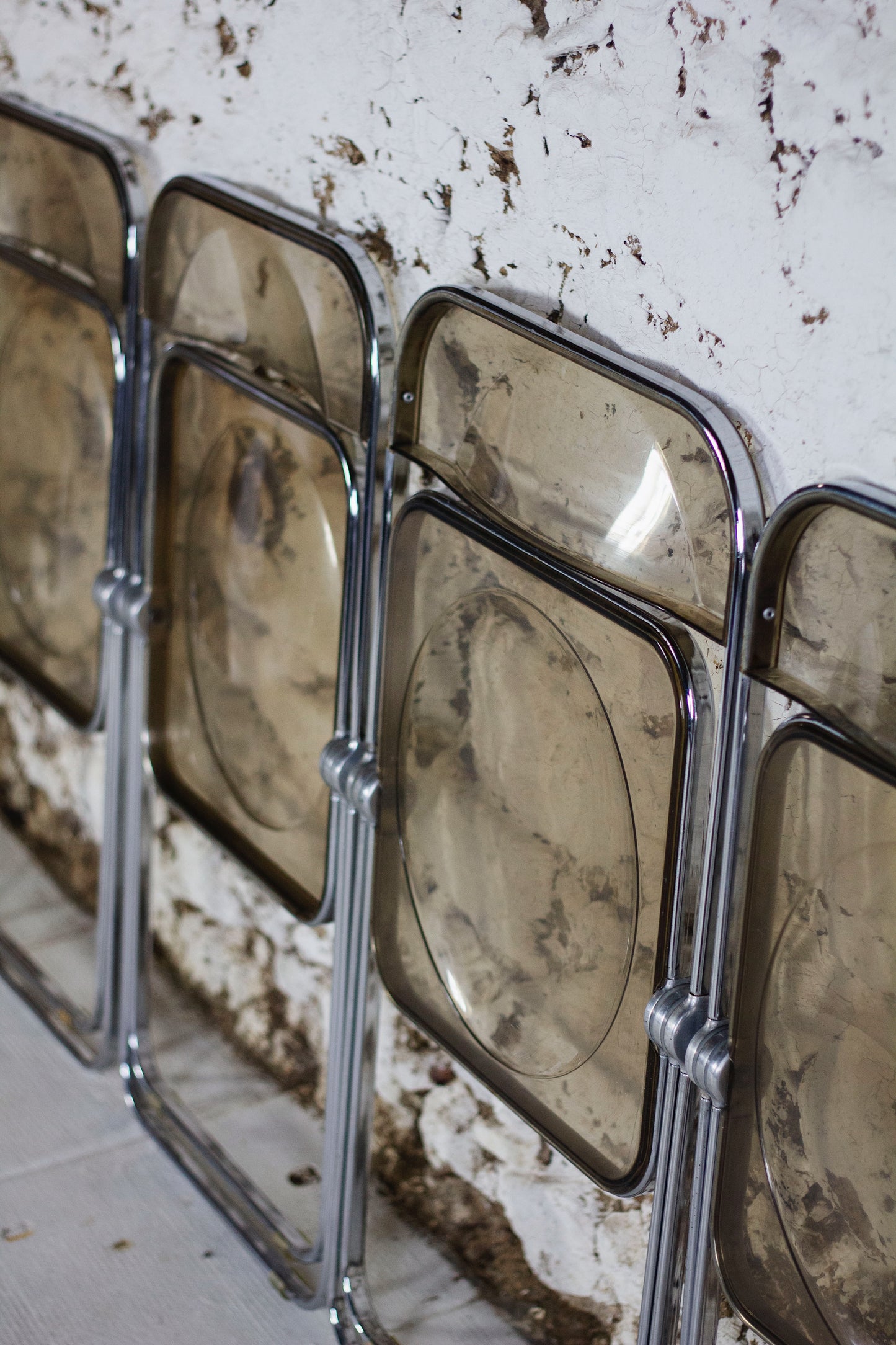 4 chaises Plia par Giancarlo Piretti pour Castelli, 1970