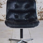 Fauteuil de bureau en cuir noir de Charles Pollock pour KNOLL