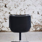 Fauteuil de bureau en cuir noir de Charles Pollock pour KNOLL