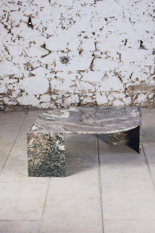 Table basse en marbre forme oeil par Roche Bobois, 1970