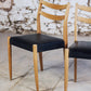 Chaise scandinave vintage en teck et skaï, 1960