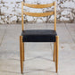 Chaise scandinave vintage en teck et skaï, 1960