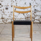 Chaise scandinave vintage en teck et skaï, 1960