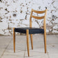Chaise scandinave vintage en teck et skaï, 1960
