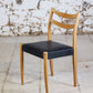 Chaise scandinave vintage en teck et skaï, 1960