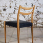 Chaise scandinave vintage en teck et skaï, 1960