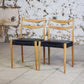 Chaise scandinave vintage en teck et skaï, 1960