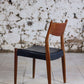 4 chaises scandinaves Fristho Franeker teck et skaï, 1960