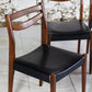 4 chaises scandinaves vintage en teck et skaï, 1960