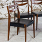 4 chaises scandinaves vintage en teck et skaï, 1960