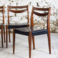 4 chaises scandinaves vintage en teck et skaï, 1960