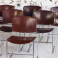 Série de 9 chaises bordeaux Max Stacker pour Steelcase, 1970