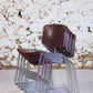Série de 9 chaises bordeaux Max Stacker pour Steelcase, 1970