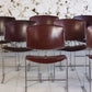 Série de 9 chaises bordeaux Max Stacker pour Steelcase, 1970