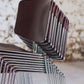 Série de 9 chaises bordeaux Max Stacker pour Steelcase, 1970