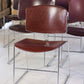 Série de 9 chaises bordeaux Max Stacker pour Steelcase, 1970