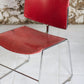 4 chaises rouges Max Stacker pour Steelcase, 1970