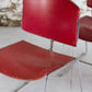 4 chaises rouges Max Stacker pour Steelcase, 1970