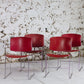 4 chaises rouges Max Stacker pour Steelcase, 1970
