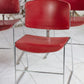 4 chaises rouges Max Stacker pour Steelcase, 1970