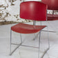4 chaises rouges Max Stacker pour Steelcase, 1970