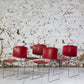 4 chaises rouges Max Stacker pour Steelcase, 1970