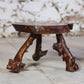 Table d'appoint tripode bois massif brutaliste
