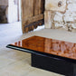 Table basse en loupe d'orme, 1970