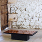 Table basse en loupe d'orme, 1970