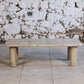 Table basse travertin dans le goût d'Angelo Mangiarotti, 1970