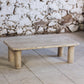 Table basse travertin dans le goût d'Angelo Mangiarotti, 1970