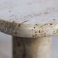 Table basse travertin dans le goût d'Angelo Mangiarotti, 1970