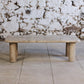 Table basse travertin dans le goût d'Angelo Mangiarotti, 1970