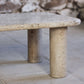 Table basse travertin dans le goût d'Angelo Mangiarotti, 1970