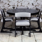 Table ronde noire Baumann extensible