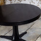 Table ronde noire Baumann extensible